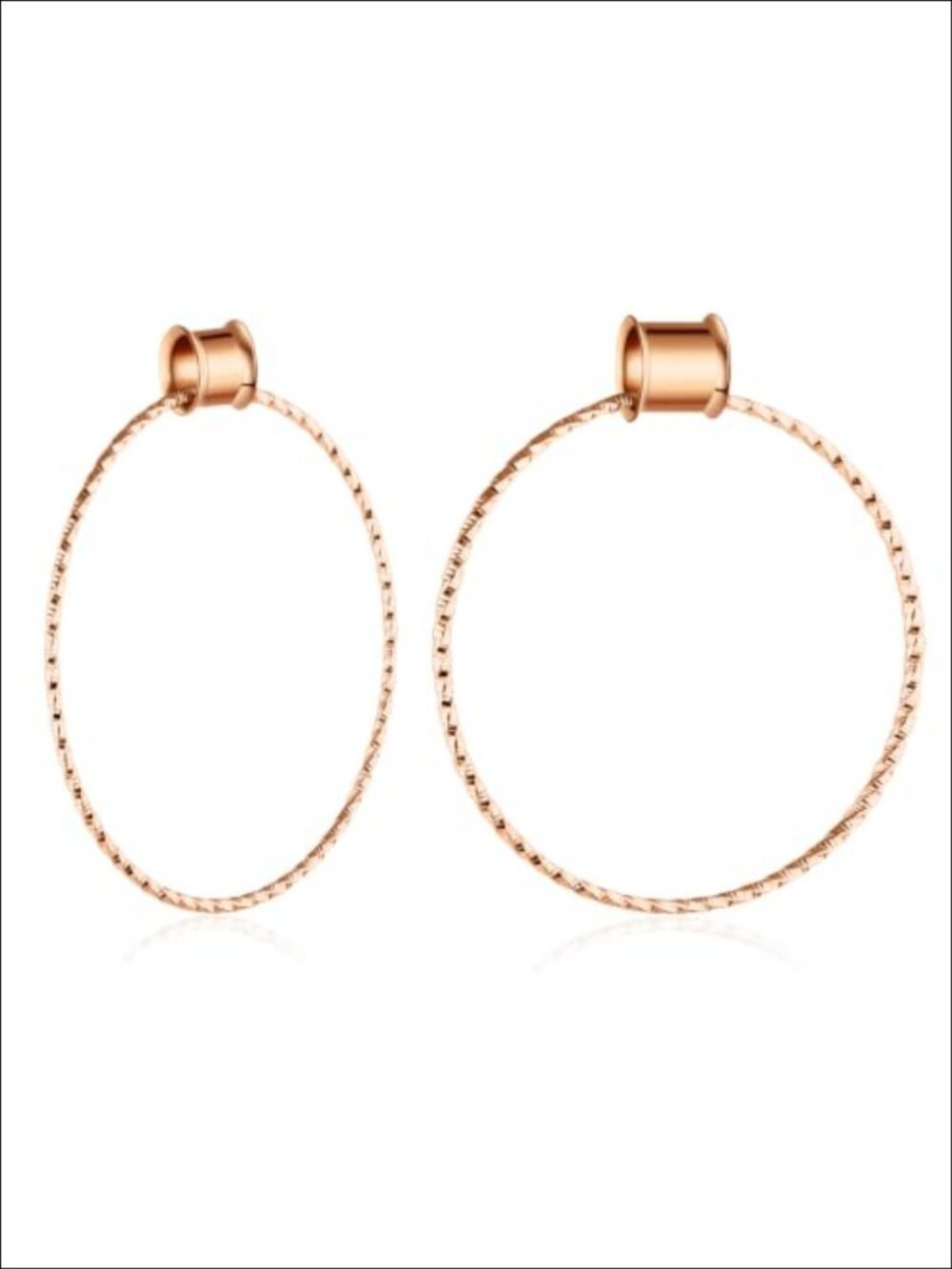 Stainless Steel Double Flared Tunnels with Detachable Hoop Dangle Ear Gauges